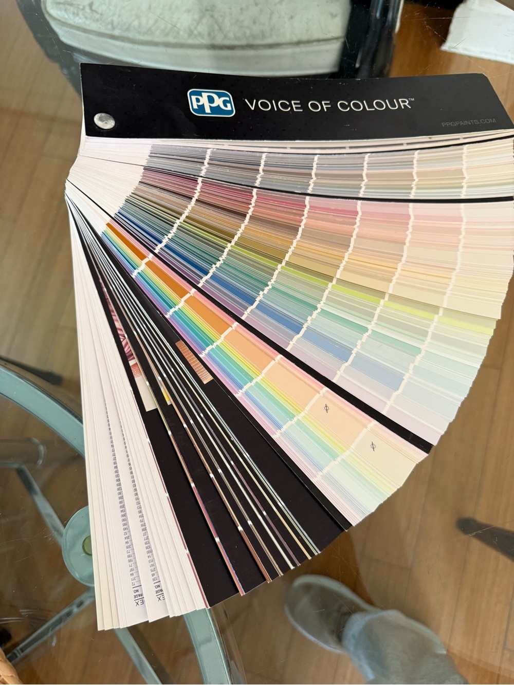 PPG Voice of Colour Fan Deck - Multicolor Paint Swatch